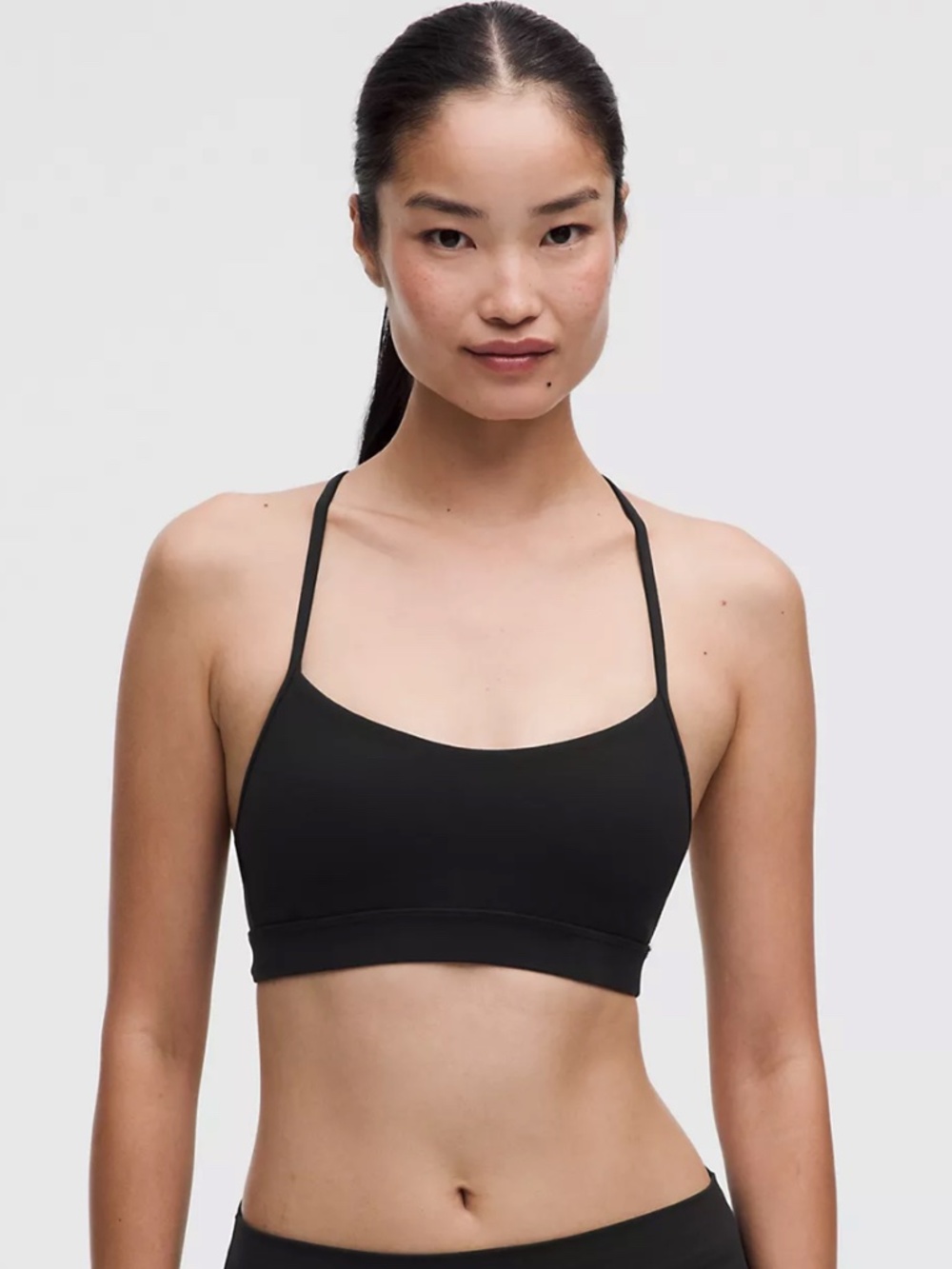 Lululemon Athletica Black Y flow Sports bra, Size 4